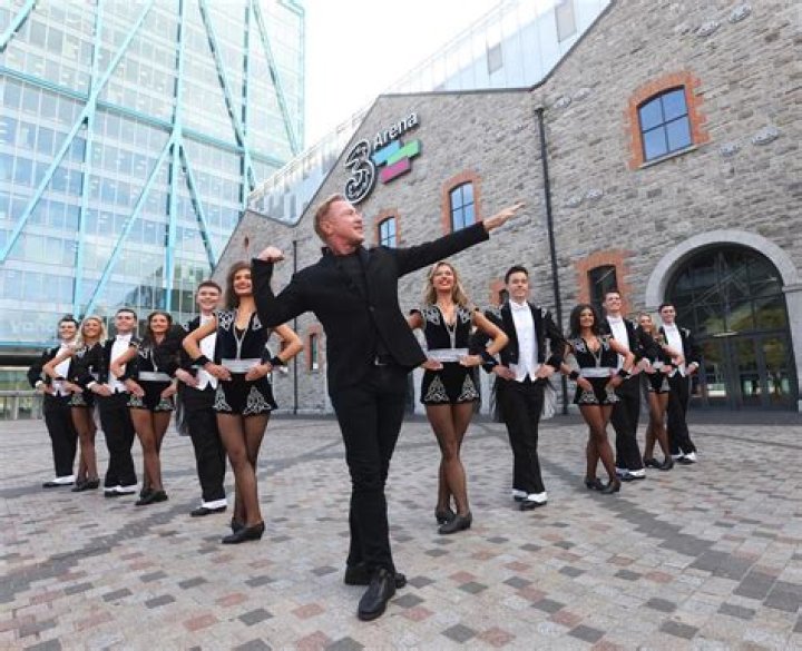 Michael Flatley in front of his house